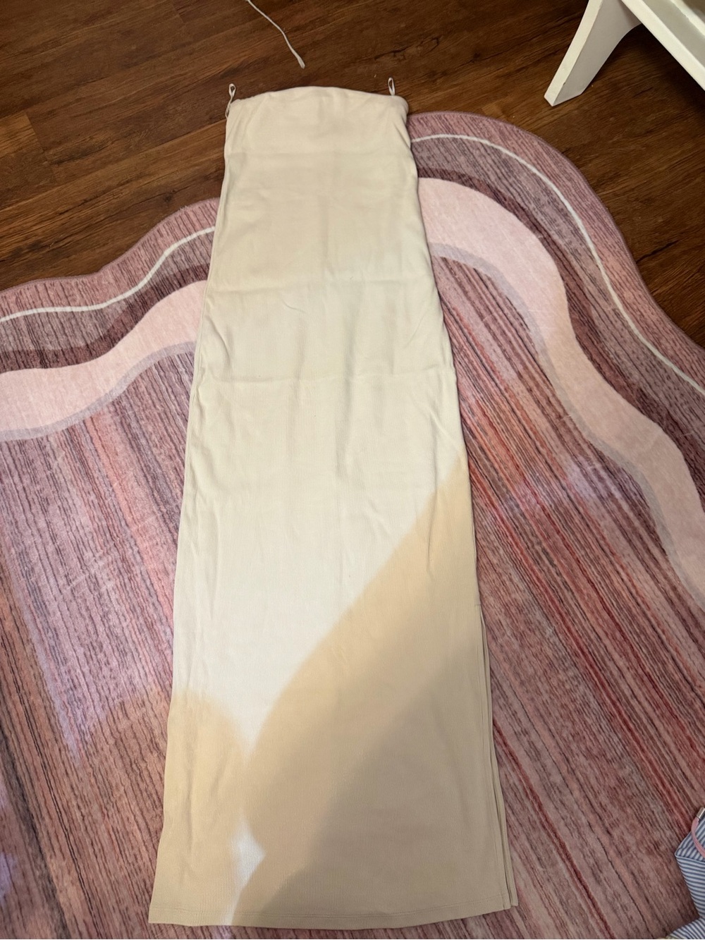 Old Navy Cream Strapless Maxi Dress